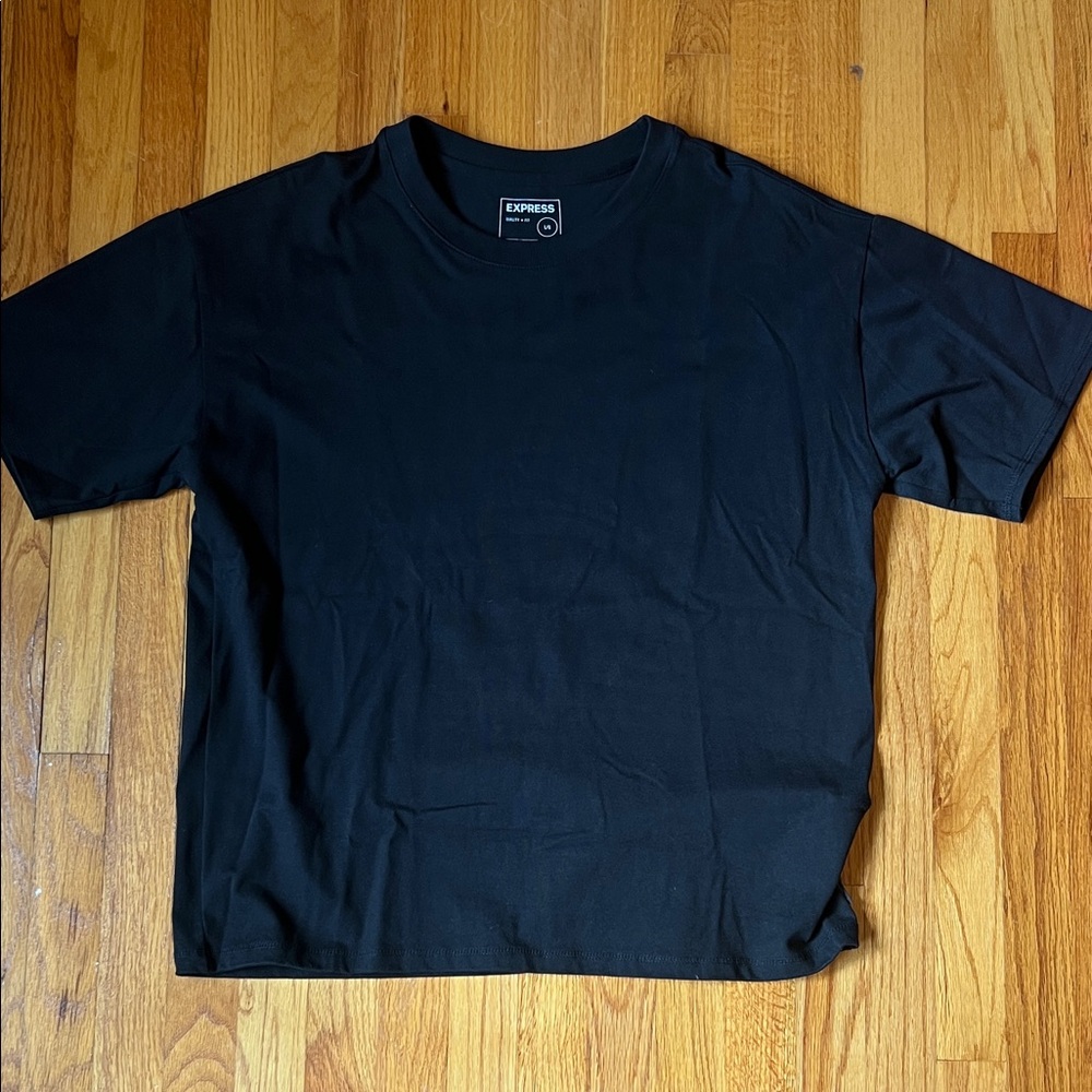 Express Jet Black Crew Neck Tee